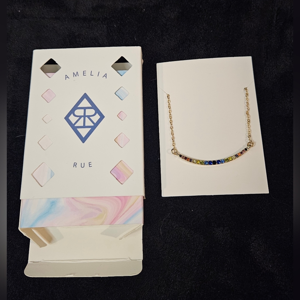 Amelia Rue Multicolor Bar Necklace - Picture 2 of 3